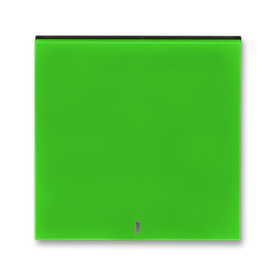 3559H-A00653 67  Kryt spínače kolébkového s čirým průzorem, zelená / kouřová černá